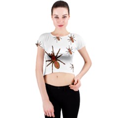 Nature Insect Natural Wildlife Crew Neck Crop Top by Sudhe