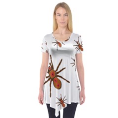 Nature Insect Natural Wildlife Short Sleeve Tunic  by Sudhe