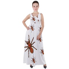 Nature Insect Natural Wildlife Empire Waist Velour Maxi Dress