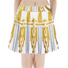 Knife Revenge Emblem Bird Eagle Pleated Mini Skirt by Sudhe