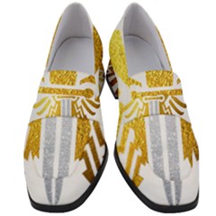 Knife Revenge Emblem Bird Eagle Women s Chunky Heel Loafers