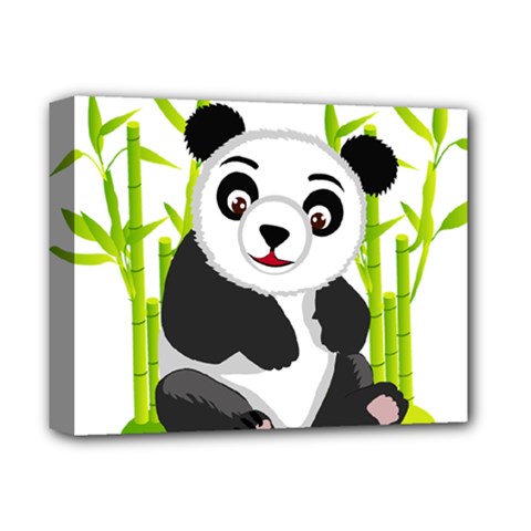 Giant Panda Bear Deluxe Canvas 14  X 11  (stretched) by Sudhe