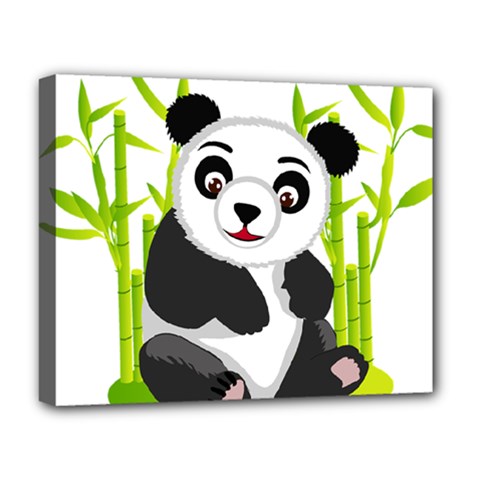 Giant Panda Bear Deluxe Canvas 20  X 16  (stretched) by Sudhe