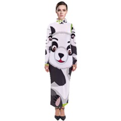 Giant Panda Bear Turtleneck Maxi Dress by Sudhe