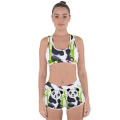 Giant Panda Bear Racerback Boyleg Bikini Set by Sudhe