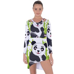 Giant Panda Bear Asymmetric Cut-out Shift Dress by Sudhe