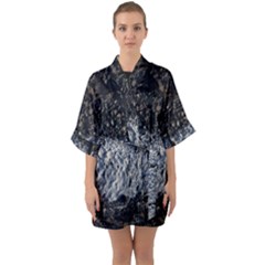 Asphalt Road  Quarter Sleeve Kimono Robe by rsooll