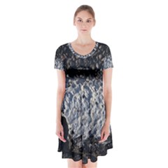 Asphalt Road  Short Sleeve V-neck Flare Dress by rsooll