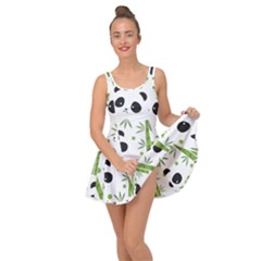 Giant Panda Bear Bamboo Icon Green Bamboo Inside Out Casual Dress by Sudhe