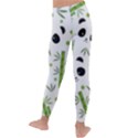 Giant Panda Bear Bamboo Icon Green Bamboo Kids  Lightweight Velour Leggings View4