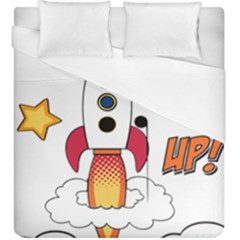 Rocket Cartoon Duvet Cover (king Size) by Sudhe