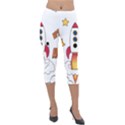 Rocket Cartoon Lightweight Velour Capri Leggings  View1