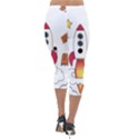 Rocket Cartoon Lightweight Velour Capri Leggings  View2