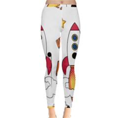 Rocket Cartoon Inside Out Leggings by Sudhe