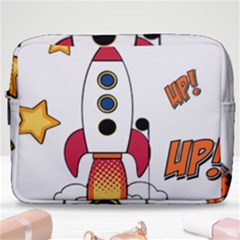 Rocket Cartoon Make Up Pouch (large) by Sudhe