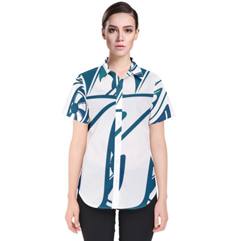 Blue Vector Car Women s Short Sleeve Shirt by Sudhe