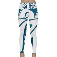 Blue Vector Car Lightweight Velour Classic Yoga Leggings by Sudhe