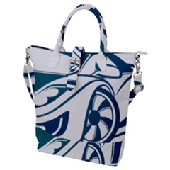 Blue Vector Car Buckle Top Tote Bag by Sudhe