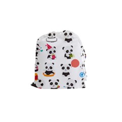 Giant Panda Bear Cuteness Drawstring Pouch (small) by Sudhe