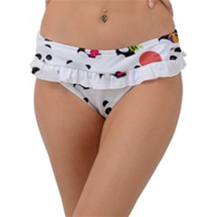 Giant Panda Bear Cuteness Frill Bikini Bottom by Sudhe