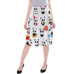 Giant Panda Bear Cuteness Midi Beach Skirt by Sudhe