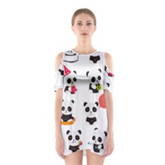 Giant Panda Bear Cuteness Shoulder Cutout One Piece Dress by Sudhe