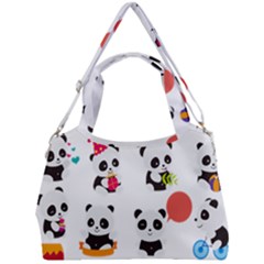 Giant Panda Bear Cuteness Double Compartment Shoulder Bag