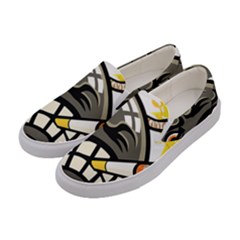 Smoking Cartoon Evil Bomb Cartoon Women s Canvas Slip Ons by Sudhe