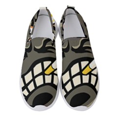 Smoking Cartoon Evil Bomb Cartoon Women s Slip On Sneakers by Sudhe