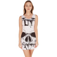 Skull Knife Euclidean Vector Skull Sword Inserted Bodycon Dress by Sudhe