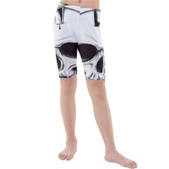 Skull Knife Euclidean Vector Skull Sword Inserted Kids  Mid Length Swim Shorts by Sudhe