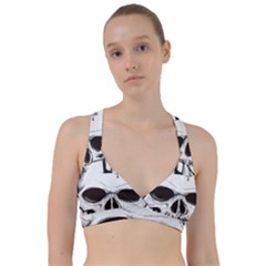 Skull Knife Euclidean Vector Skull Sword Inserted Sweetheart Sports Bra by Sudhe