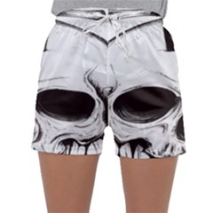 Skull Knife Euclidean Vector Skull Sword Inserted Sleepwear Shorts by Sudhe