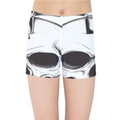 Skull Knife Euclidean Vector Skull Sword Inserted Kids  Sports Shorts by Sudhe