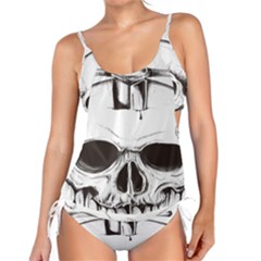 Skull Knife Euclidean Vector Skull Sword Inserted Tankini Set by Sudhe