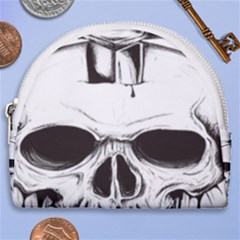 Skull Knife Euclidean Vector Skull Sword Inserted Horseshoe Style Canvas Pouch by Sudhe