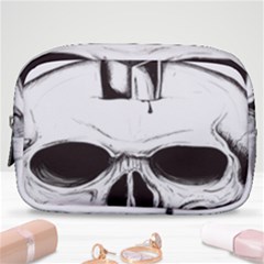 Skull Knife Euclidean Vector Skull Sword Inserted Make Up Pouch (small) by Sudhe