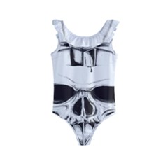 Skull Knife Euclidean Vector Skull Sword Inserted Kids  Frill Swimsuit by Sudhe