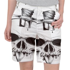 Skull Knife Euclidean Vector Skull Sword Inserted Pocket Shorts by Sudhe