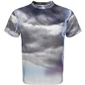 Thunder And Lightning Weather Clouds Painted Cartoon Men s Cotton Tee View1