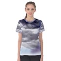 Thunder And Lightning Weather Clouds Painted Cartoon Women s Cotton Tee View1