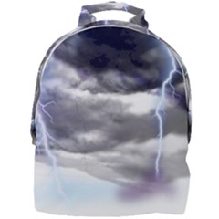 Thunder And Lightning Weather Clouds Painted Cartoon Mini Full Print Backpack