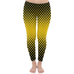 Dot Halftone Pattern Vector Classic Winter Leggings by Mariart