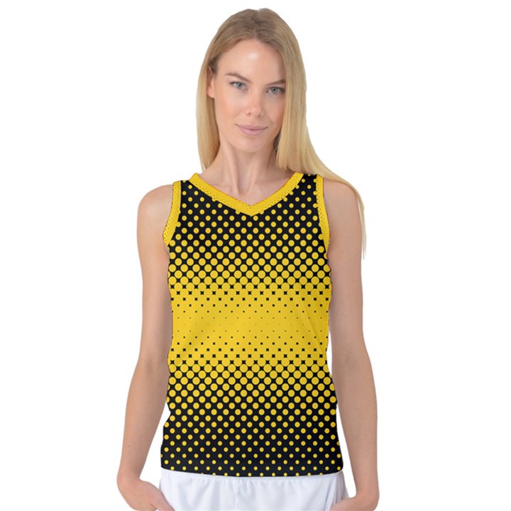 Dot Halftone Pattern Vector Women s Basketball Tank Top