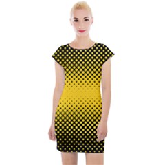 Dot Halftone Pattern Vector Cap Sleeve Bodycon Dress by Mariart