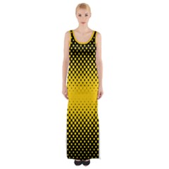 Dot Halftone Pattern Vector Maxi Thigh Split Dress by Mariart