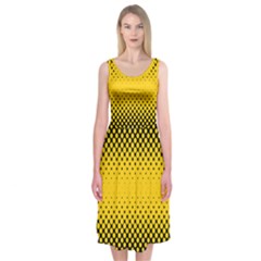 Dot Halftone Pattern Vector Midi Sleeveless Dress by Mariart