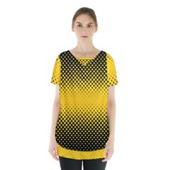 Dot Halftone Pattern Vector Skirt Hem Sports Top