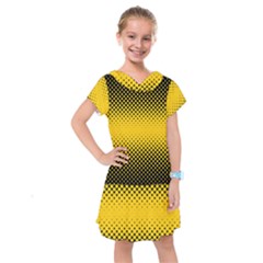 Dot Halftone Pattern Vector Kids  Drop Waist Dress by Mariart