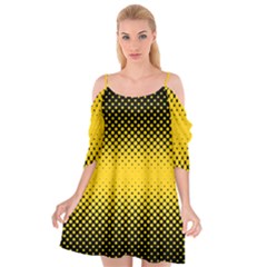 Dot Halftone Pattern Vector Cutout Spaghetti Strap Chiffon Dress by Mariart